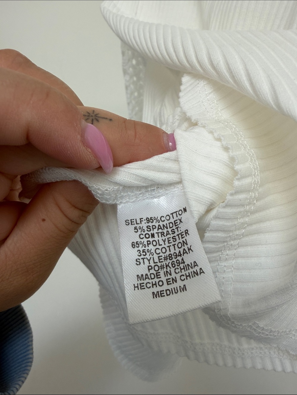 Aemi + Co White Knit Lace Sleeve Top - Picture 5 of 5